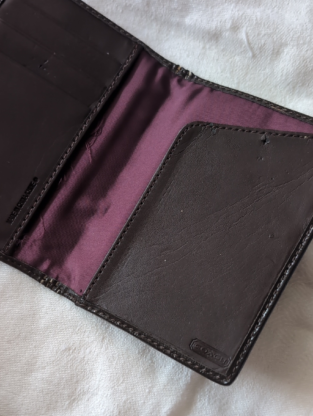 Coach Multicolor Signature Card Case - Purple, Brown, Cream - Picture 2 of 6